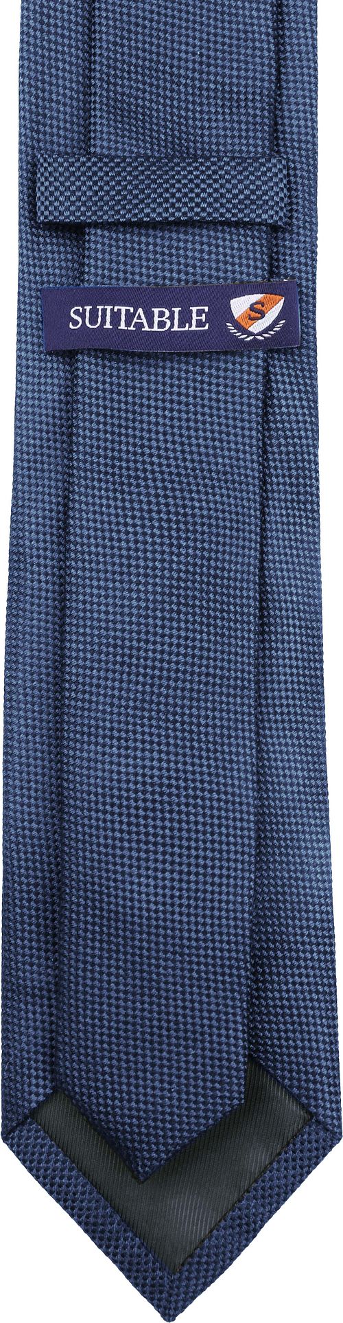 Suitable Cravate Denim Bleu Soie Product / Achterkant