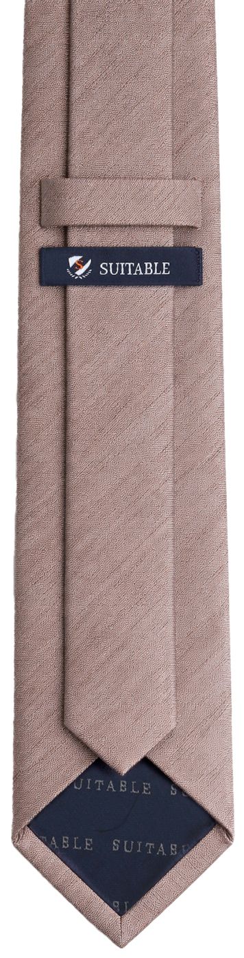 Suitable Silk Tie Melange Brown Product / Achterkant