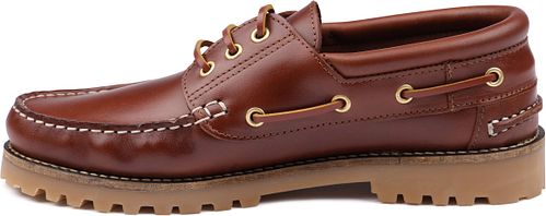 Suitable Chaussures Bateau En Cuir Marron