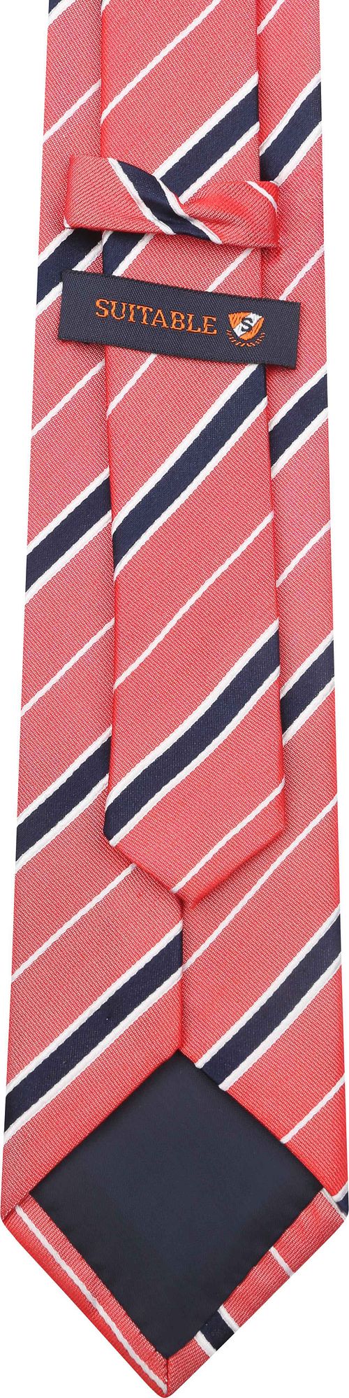 Stropdas Rode Strepen Product / Achterkant