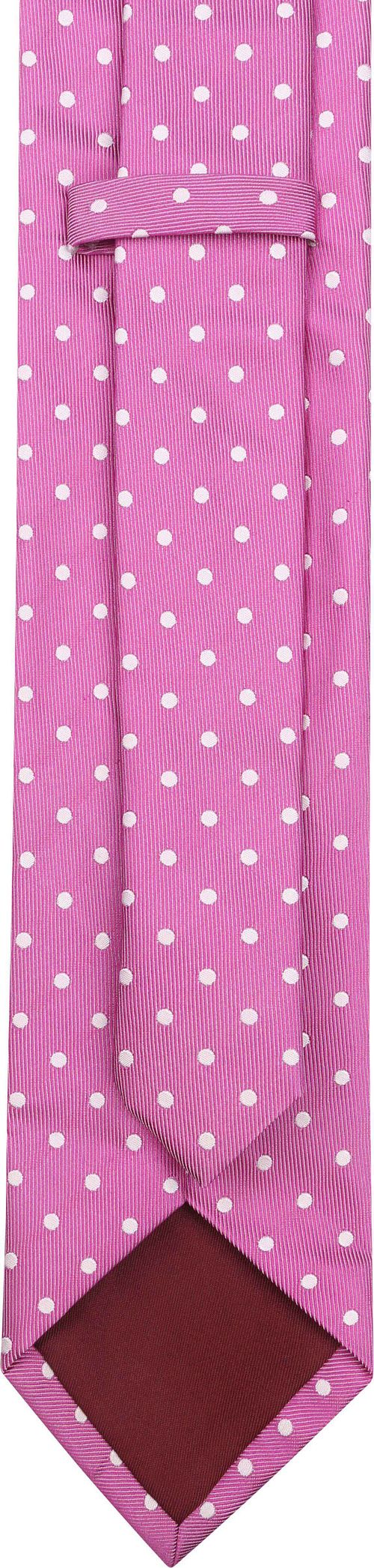 Suitable jedwabny krawat w kropki, magenta Product / Achterkant