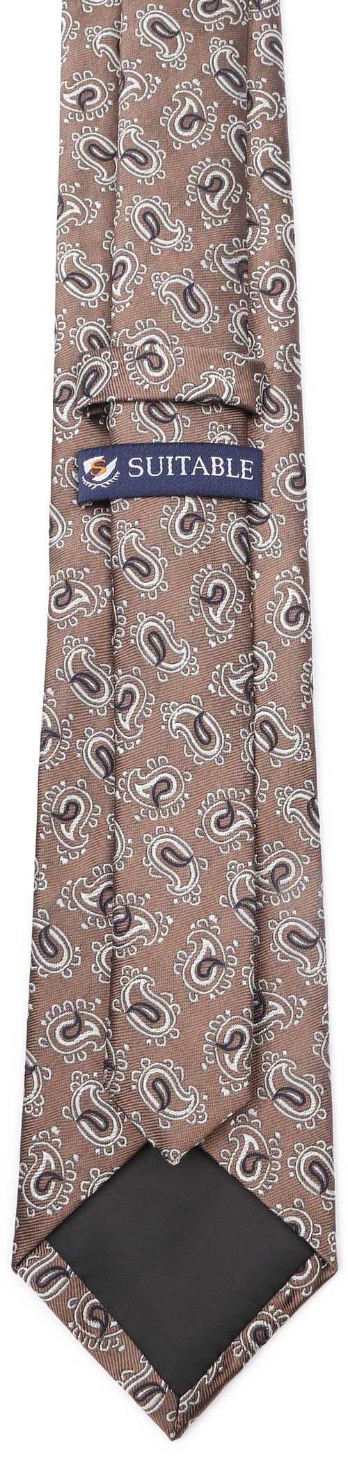 Suitable Tie Silk Paisley Camel Product / Achterkant