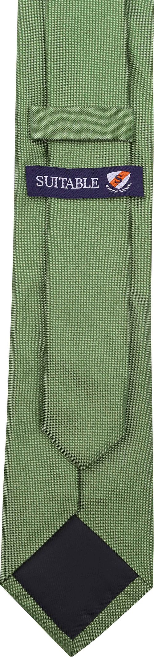 Stropdas Zijde Groen K81-10 Product / Achterkant