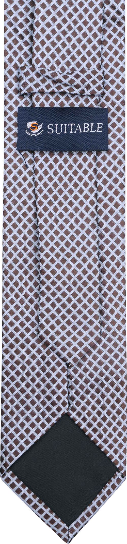 Suitable Slips Silke Rutete Brun Product / Achterkant