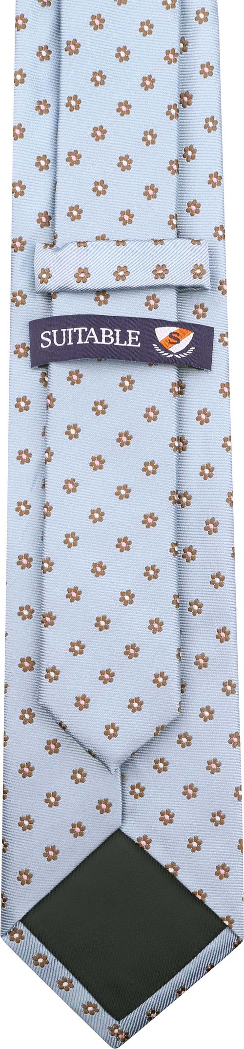 Suitable Slips Sidenscarf Mini Blomma Blå Product / Achterkant