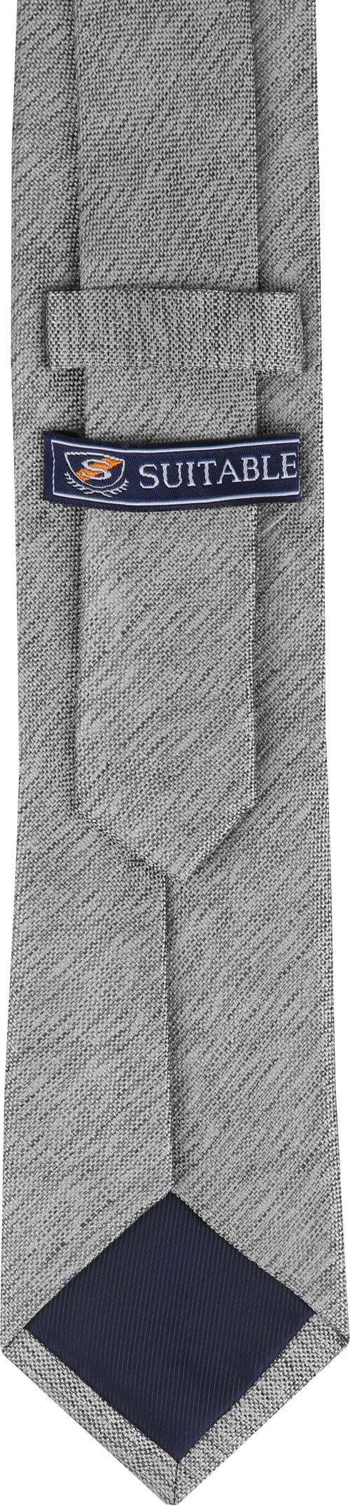 Stropdas Zijde Grijs K82-1 Product / Achterkant