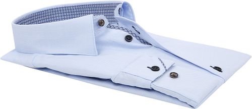 R2 Overhemd Herringbon Blauw