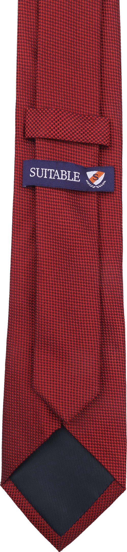 Suitable Zijde Stropdas Rood Product / Achterkant