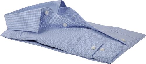 OLYMP Luxor Blauw Ruit Overhemd Product / Detail