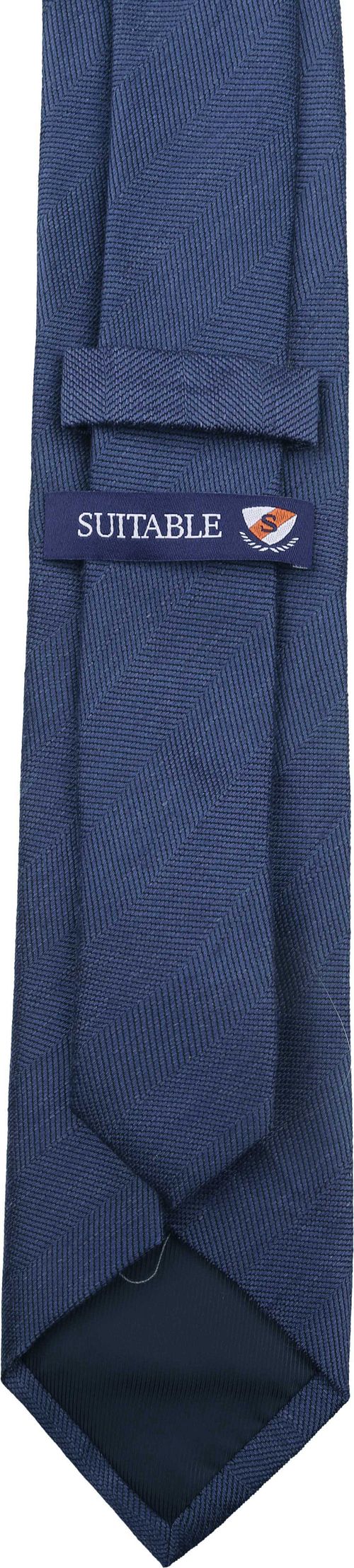 Corbata de lino y seda Suitable en color navy Product / Achterkant
