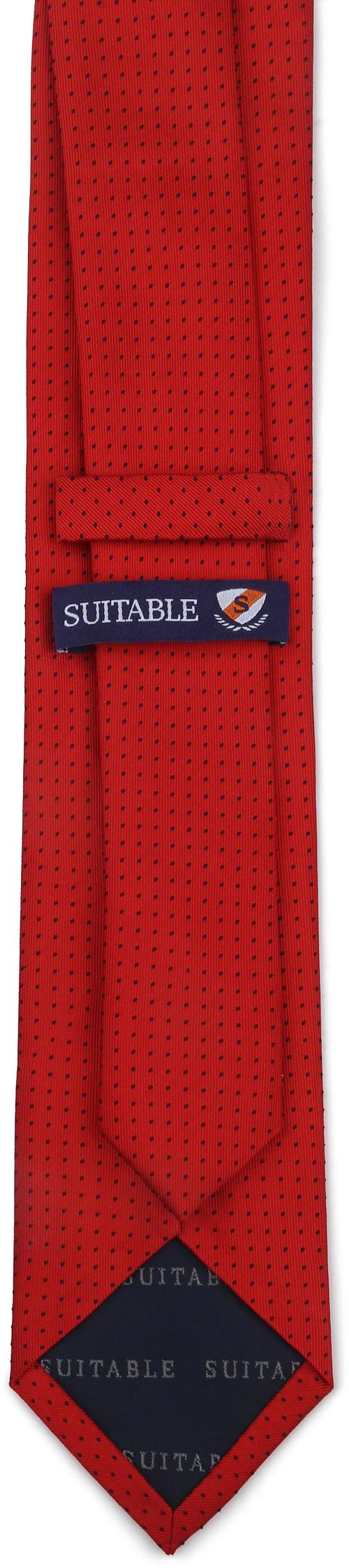 Suitable Seide Krawatte Punkte Rot Product / Achterkant