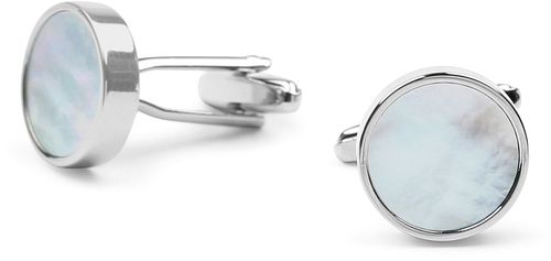 Ärmelknopf Kreis Blau Silber Product