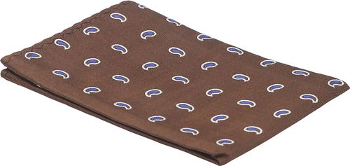 Suitable jedwabna poszetka paisley brązowa Product