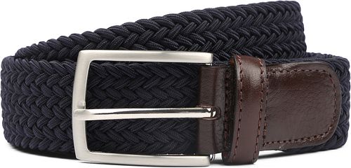 Profuomo pleciony pasek w kolorze granatowym Product