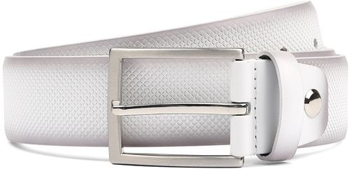 Cintura Suitable in pelle testurizzata bianca Product