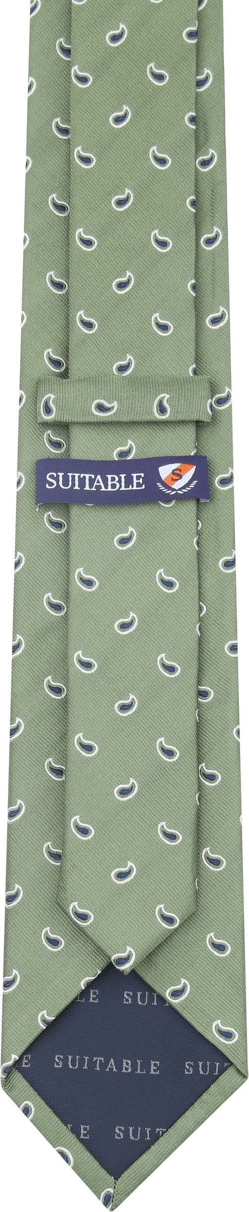 Suitable Slips Silke Paisley Grøn Product / Achterkant