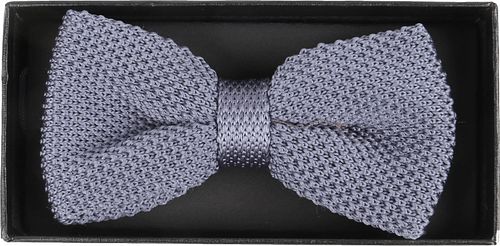 Suitable Knitted Smoking Fliege Mid Grau Verpakking