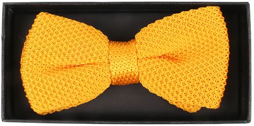 Suitable Knitted Smoking Fliege Gold Verpakking