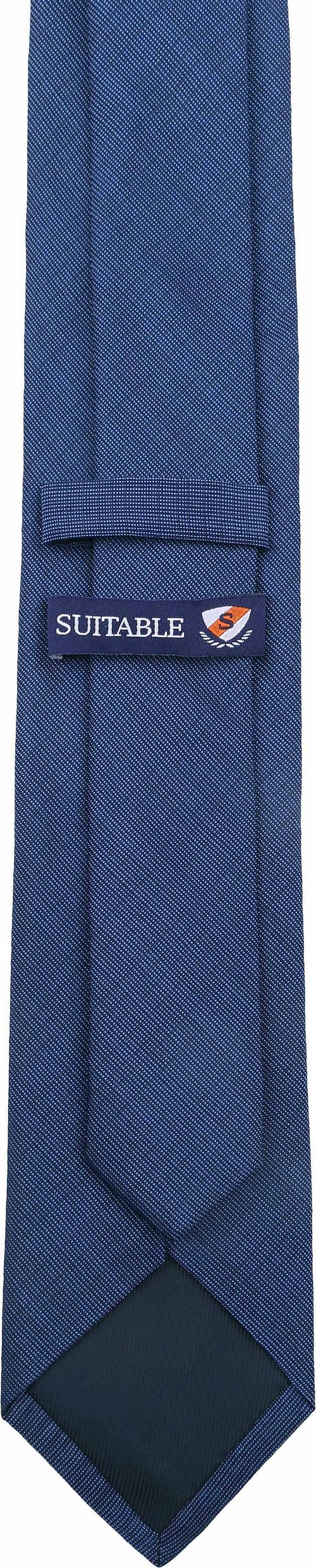 Cravate en Soie Bleu Foncé K82-1 Product / Achterkant