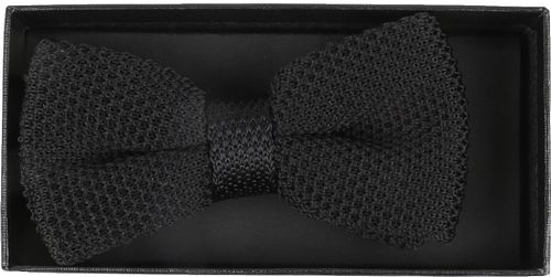 Suitable Bow Tie Knitted Black Verpakking