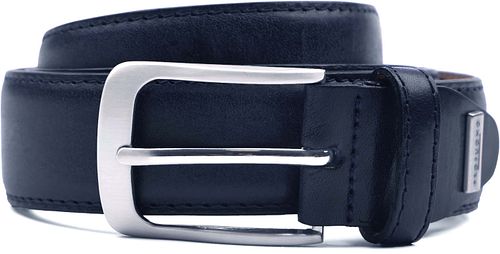 Cinturón de piel Profuomo en azul marino Product