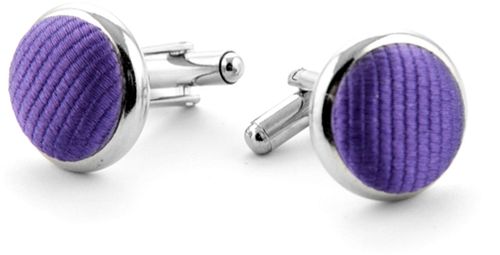 Silk Cufflinks Purple F30 Product