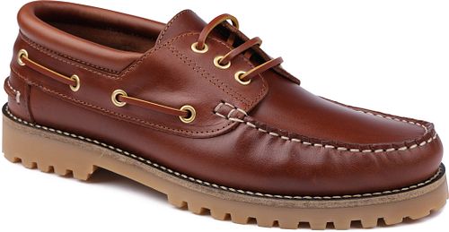 Suitable Chaussures Bateau En Cuir Marron