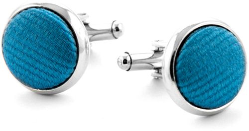 Zijde Manchetknoop Licht Kobalt F19 Product