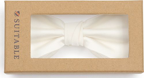 Suitable Satin Bow Tie Off White Verpakking