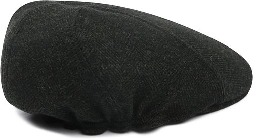 Suitable Flat Cap Wool Herringbone Vert Foncé Product / Achterkant