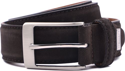 Cinturón Profuomo de ante en marrón oscuro Product