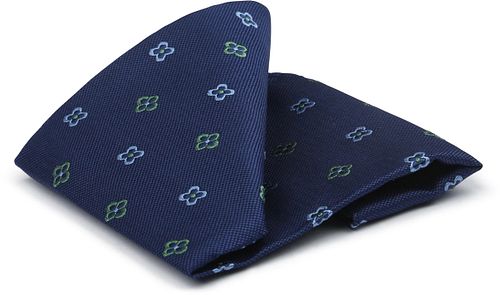 Suitable Silk Necktie Flowes Navy Product