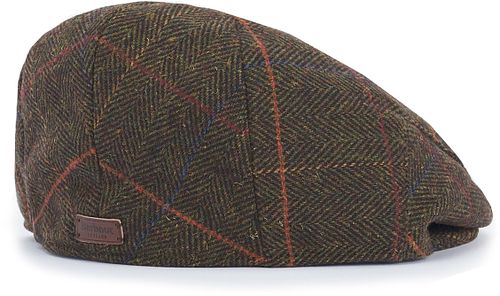 Barbour Wilkin Flat Cap Herringbone Verde oscuro Product / Achterkant