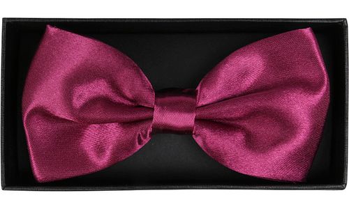 Suitable Noeud Papillon en Soie Aubergine Rouge Verpakking