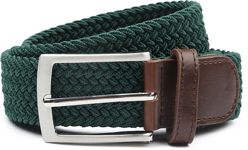 Suitable Braided Belt Dark Green