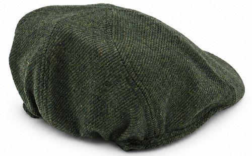 Suitable Flat Cap Wool Twill Donkergroen