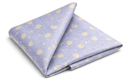 Suitable Pochette de Costume Soie Fleurs beige Product