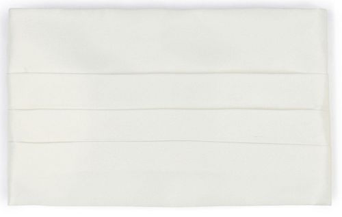 Zestaw Suitable: pas smokingowy i poszetka Strik w kolorze off white Product