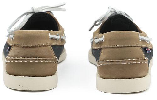 Sebago Segelschuhe Docksides Portland Navy Beige Product / Achterkant