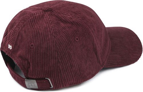Tommy Hilfiger Cap Corduroy Bordeaux Product / Achterkant