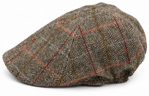 Suitable Flat Cap Wool Check Grøn
