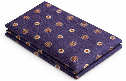 Passendes Wendbares Pochet Mit Punkten In Marineblau Und Braun Product