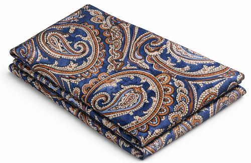 Suitable Wendbares Einstecktuch In Braun Auf Marineblau Product
