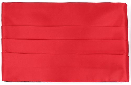 Set Suitable di fascia da smoking e pochette a maglia rosso Product