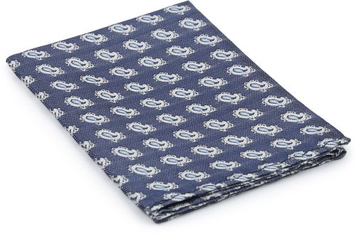 Suitable Pochette de Costume Soie Bleu Print Product / Detail