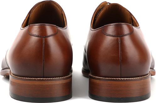 Skórzane męskie buty Suitable w kolorze ciemnego koniaku Product / Achterkant