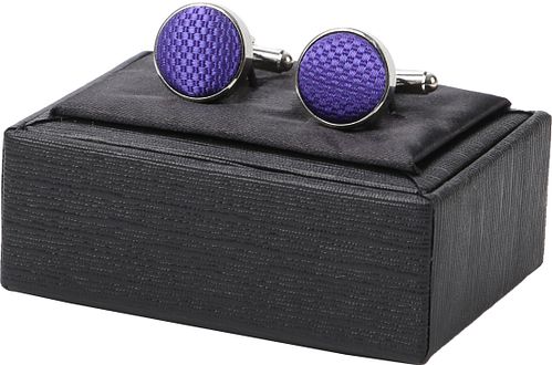 Suitable Silk Cufflinks Purple Product