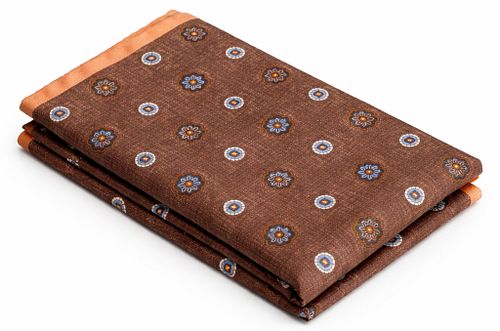 Suitable Pochet Reversible Dots Navy And Brown Product