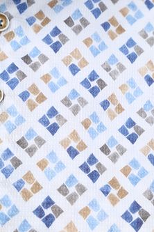 Camisa R2 con estampado azul y verde Product / Detail