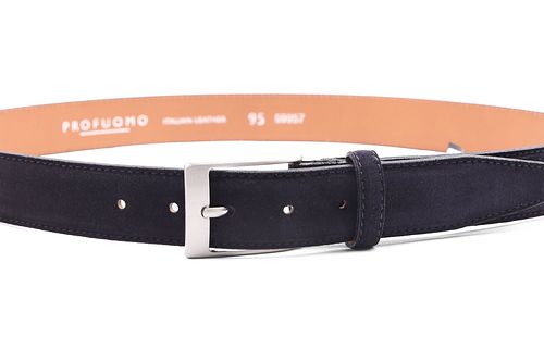 Profuomo Bælte i Ruskind Mørkeblå Product / Detail